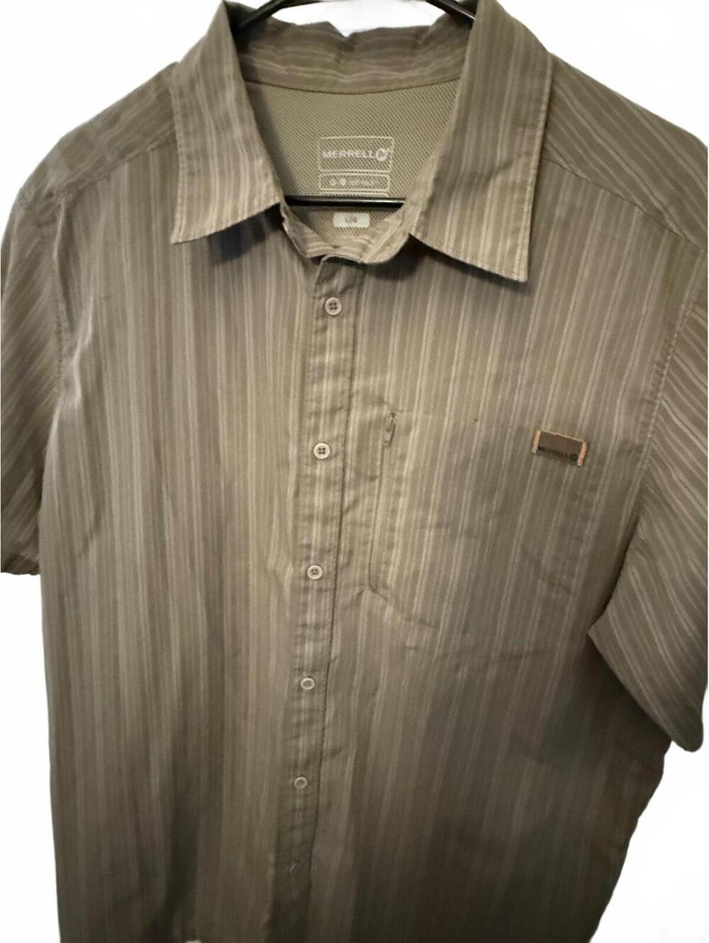 Merrell Men's Short Sleeve Button-Up Shirt Large - Picture 3 of 5
